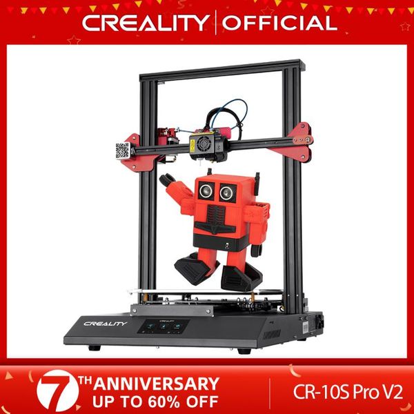 printer cr-10s pro v2 with bl touch auto-level, screen, capricorn ptfe printers
