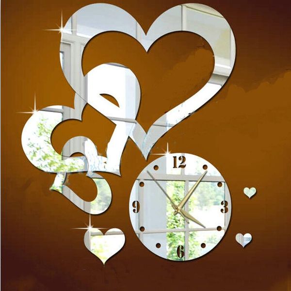 wall clocks modern design heart-to-heart clock acrylic sticker mirror stickers decoration for wedding room gifts
wall clocks modern design heart-to-heart clock acrylic sticker mirror stickers decoration for wedding room gifts