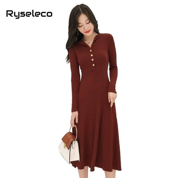casual dresses winter women vintage button v-neck twist knitted midi flare dress female fall elegant basic black long sleeve, Black;gray
casual dresses winter women vintage button v-neck twist knitted midi flare dress female fall elegant basic black long sleeve, Black;gray