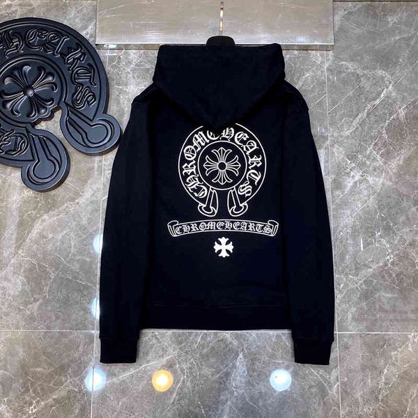 fall / winter 21 ch kro sanskrit classic cross hooded sweater men's and women's long sleeve loose star jacket, Black
fall / winter 21 ch kro sanskrit classic cross hooded sweater men's and women's long sleeve loose star jacket, Black