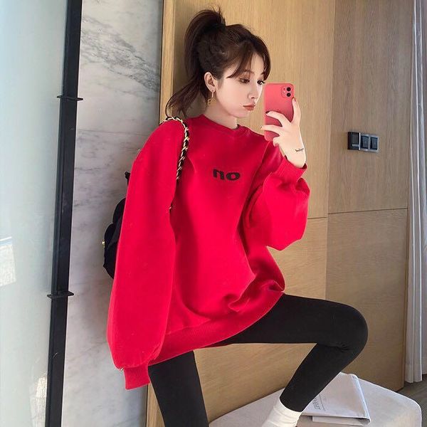 casual women's clothing hoodies letter printing pullover plus cashmere winter streetwear & sweatshirts, Black
casual women's clothing hoodies letter printing pullover plus cashmere winter streetwear & sweatshirts, Black