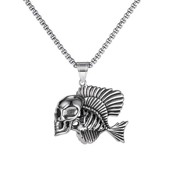 sweater chain necklaces pendants for mens sliver evil skull clownfish stainless steel tag jewelry to boys birthday gifts, Silver
sweater chain necklaces pendants for mens sliver evil skull clownfish stainless steel tag jewelry to boys birthday gifts, Silver