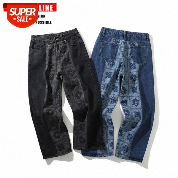 tkpa men's and women's daddy pants gradient mourning loose wide-leg hip hop washed distressed west coast cashew jeans #us1s, Blue
tkpa men's and women's daddy pants gradient mourning loose wide-leg hip hop washed distressed west coast cashew jeans #us1s, Blue
