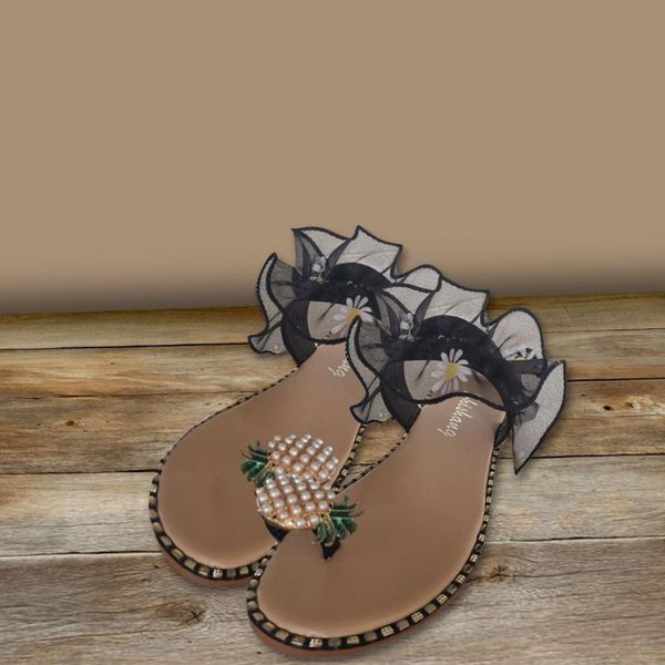 fashion ladies flat flip flops lace flower print casual slippers outdoor all-match women's shoes women#, Black
fashion ladies flat flip flops lace flower print casual slippers outdoor all-match women's shoes women#, Black