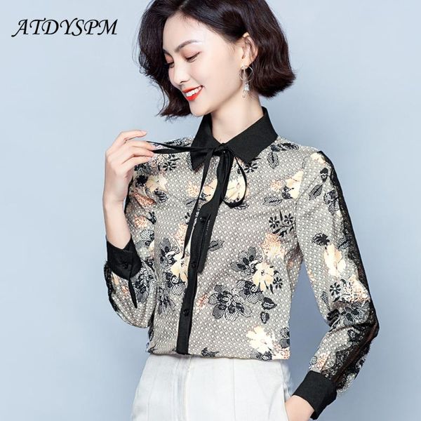 chiffon printed blouse women lace stitching bow shirts long sleeve formal shirt 2021 autumn imitation silk streetwear women's blouses, White
chiffon printed blouse women lace stitching bow shirts long sleeve formal shirt 2021 autumn imitation silk streetwear women's blouses, White