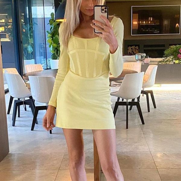 casual dresses 2021 autumn white skinny mini dress women square collar long sleeve bodycon slim short stretch office lady vestidos, Black;gray
casual dresses 2021 autumn white skinny mini dress women square collar long sleeve bodycon slim short stretch office lady vestidos, Black;gray
