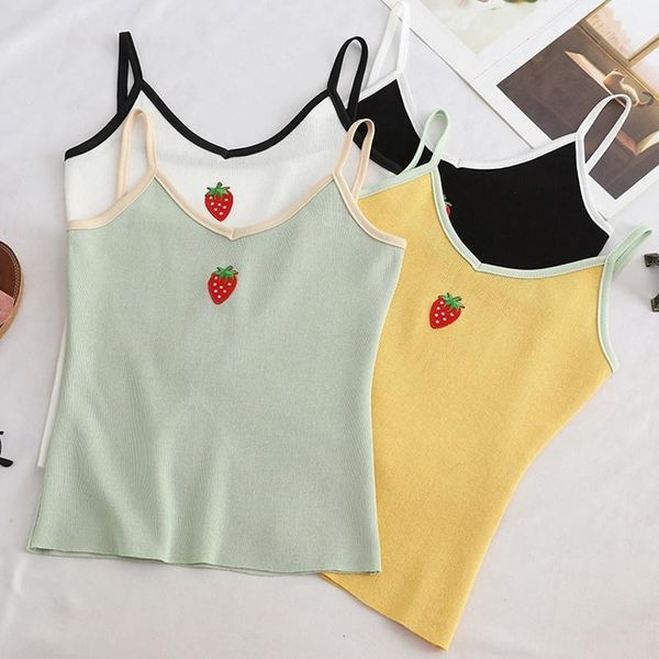 camisoles & tanks cute strawberry print camisole girls cartoon underwear simple color comfortable breathable female sling, Black;white
camisoles & tanks cute strawberry print camisole girls cartoon underwear simple color comfortable breathable female sling, Black;white