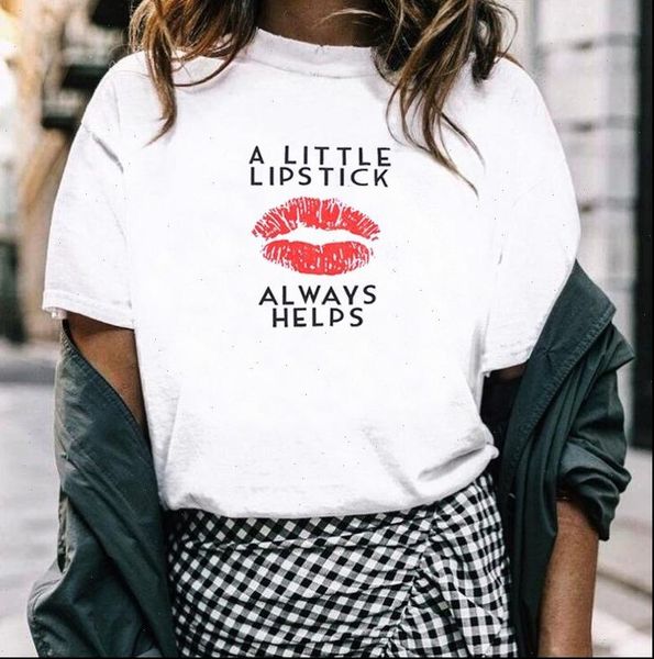 women womens t shirt a litter lipstick red lip print short sleeve o neck loose ladies causal tee, White
women womens t shirt a litter lipstick red lip print short sleeve o neck loose ladies causal tee, White