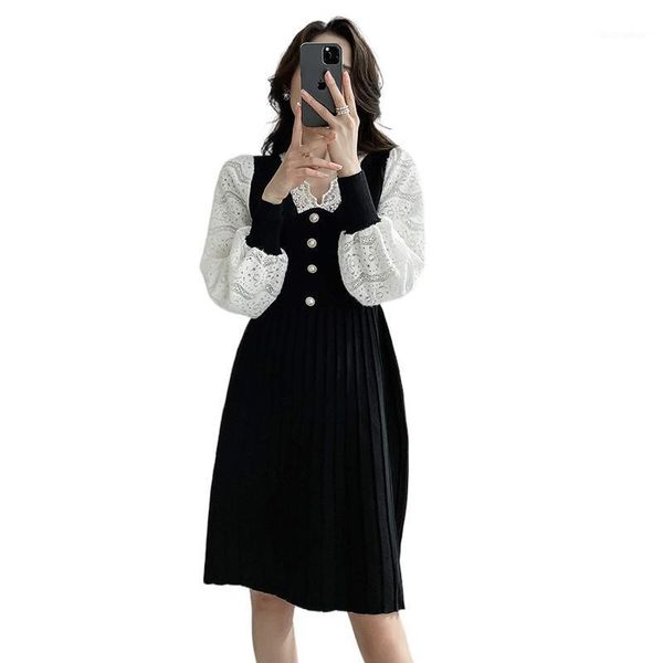 casual dresses spring fall women dress elegant high waist striped lace long sleeve v-neck knitted sweater a-line for woman t8502, Black;gray
casual dresses spring fall women dress elegant high waist striped lace long sleeve v-neck knitted sweater a-line for woman t8502, Black;gray