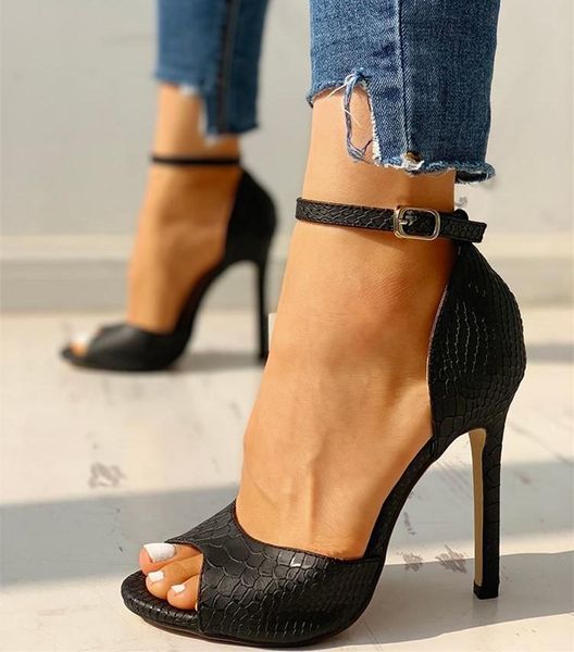 sandals super high heel women 2021 summer european and american stiletto buckle fish mouth bag, Black
sandals super high heel women 2021 summer european and american stiletto buckle fish mouth bag, Black