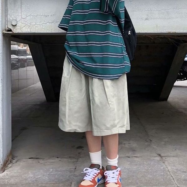 men's shorts summer oversized fashion black beige casual men streetwear loose hip-hop wide-leg mens m-2xl vqjg, White;black
men's shorts summer oversized fashion black beige casual men streetwear loose hip-hop wide-leg mens m-2xl vqjg, White;black