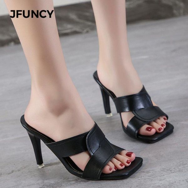 slippers jfuncy women shoes elegant square summer thin high heels sandal outdoor large ssize solid color women's sandals, Black
slippers jfuncy women shoes elegant square summer thin high heels sandal outdoor large ssize solid color women's sandals, Black