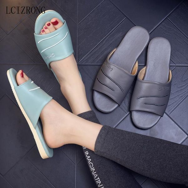 slippers lcizrong women home leather pu flip flops indoor outslide fashion beach female non-slip house shoes, Black
slippers lcizrong women home leather pu flip flops indoor outslide fashion beach female non-slip house shoes, Black