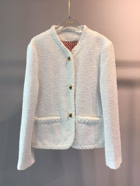 women's jackets 2021 women fashion high-quality long-sleeved v-neck cotton tweed jacket with gold buckle 1012, Black;brown
women's jackets 2021 women fashion high-quality long-sleeved v-neck cotton tweed jacket with gold buckle 1012, Black;brown