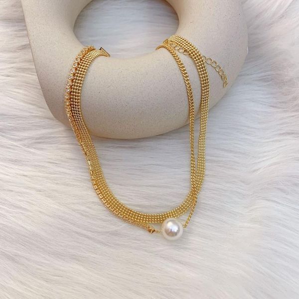 chokers double layered weave mesh chain zircon pearl choker necklaces for women simple temperament round pendant gold necklace jewelry, Golden;silver
chokers double layered weave mesh chain zircon pearl choker necklaces for women simple temperament round pendant gold necklace jewelry, Golden;silver