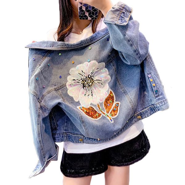 women's jackets spring autumn streetwear denim jacket women hand beaded rivet sequins short jean femme loose embroidered jeans coats 25, Black;brown
women's jackets spring autumn streetwear denim jacket women hand beaded rivet sequins short jean femme loose embroidered jeans coats 25, Black;brown