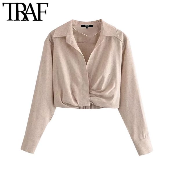 women fashion with pleats linen cropped blouses vintage long sleeve side zipper elastic hem female shirts chic 210507, White
women fashion with pleats linen cropped blouses vintage long sleeve side zipper elastic hem female shirts chic 210507, White
