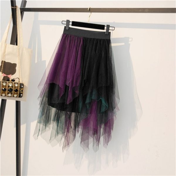 plus size women's autumn dress fat sister korean version of the high waist puffy skirt irregular mesh uk370 210507, Black;gray
plus size women's autumn dress fat sister korean version of the high waist puffy skirt irregular mesh uk370 210507, Black;gray