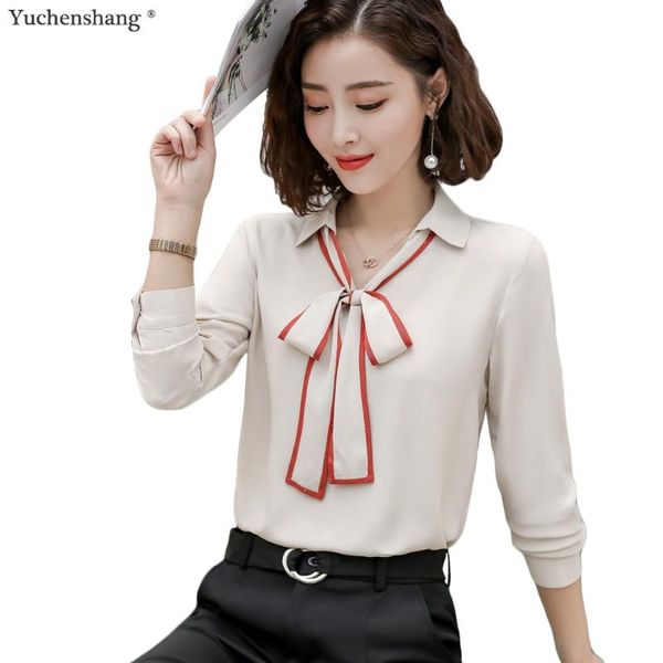 women spring autumn fall fashion elegant full sleeve slim bow tie blouse shirt female s-4xl women's blouses & shirts, White
women spring autumn fall fashion elegant full sleeve slim bow tie blouse shirt female s-4xl women's blouses & shirts, White
