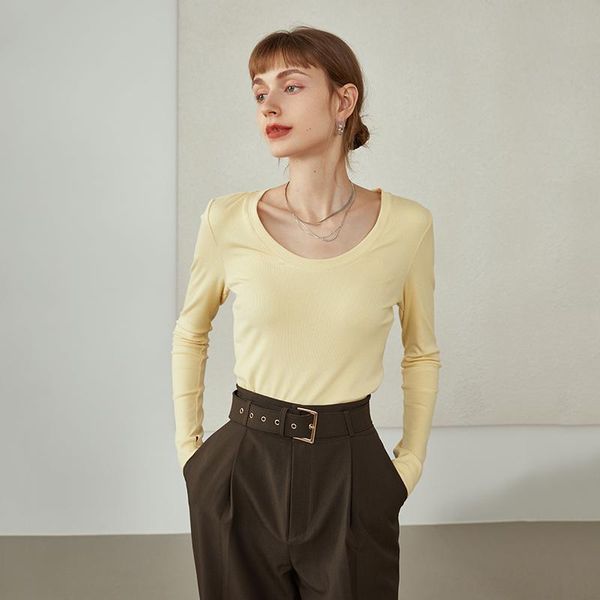 women's sweaters fansilanen office lady ly autumn 2021 u-neck wool sweater women long-sleeved slim bottoming shirt top, White;black
women's sweaters fansilanen office lady ly autumn 2021 u-neck wool sweater women long-sleeved slim bottoming shirt top, White;black