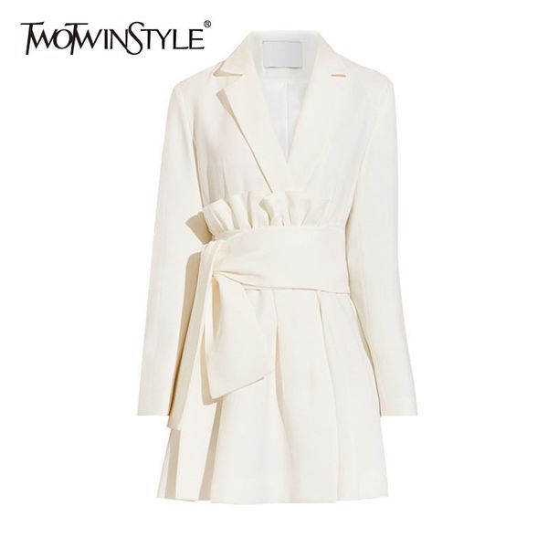 casual white dress for women notched long sleeve high waist lace up elegant dresses female spring style 210423, Black;gray
casual white dress for women notched long sleeve high waist lace up elegant dresses female spring style 210423, Black;gray