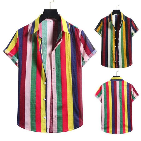 men's casual shirts summer hawaiian fashion cotton linen stripe print work short sleeve button beach shirt blouse bab0, White;black
men's casual shirts summer hawaiian fashion cotton linen stripe print work short sleeve button beach shirt blouse bab0, White;black