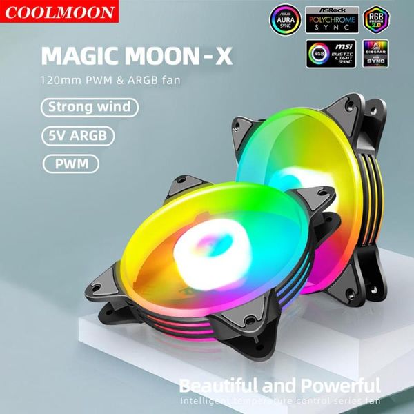 fans & coolings coolmoon 4pin pwm fan pc case chassis cooler 120mm 5v 3pin argb led water cooling heatsink radiator for computer accessories
fans & coolings coolmoon 4pin pwm fan pc case chassis cooler 120mm 5v 3pin argb led water cooling heatsink radiator for computer accessories