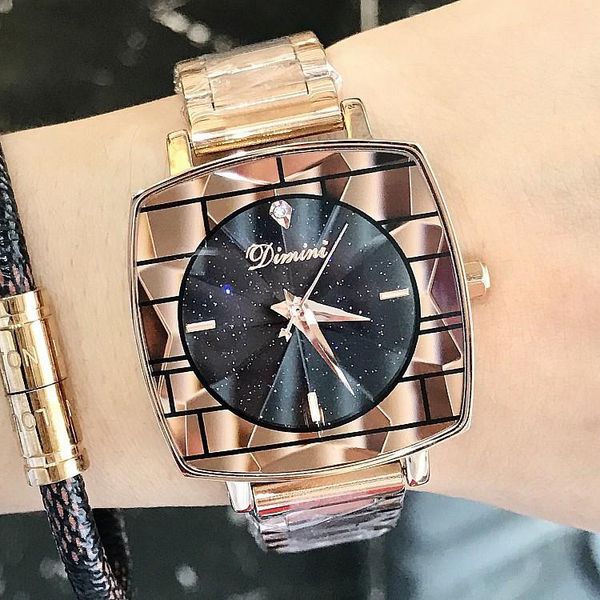 wristwatches dimini's ladies watch stars square fashion rose gold women stainless steel strap luxury, Slivery;brown
wristwatches dimini's ladies watch stars square fashion rose gold women stainless steel strap luxury, Slivery;brown