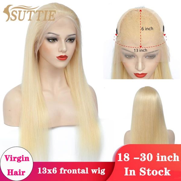 lace wigs suttie 613 blonde 13x6 transparent front human hair for women brazilian virgin straight frontal wig 150 density, Black;brown
lace wigs suttie 613 blonde 13x6 transparent front human hair for women brazilian virgin straight frontal wig 150 density, Black;brown