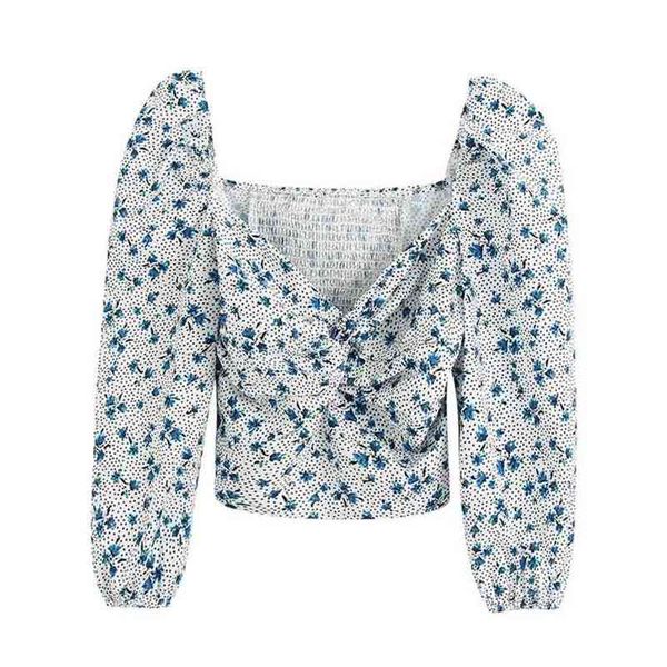 women fashion floral print short blouses vintage three quarter sleeve back stretch shirts elegant ladies chic 210531, White
women fashion floral print short blouses vintage three quarter sleeve back stretch shirts elegant ladies chic 210531, White