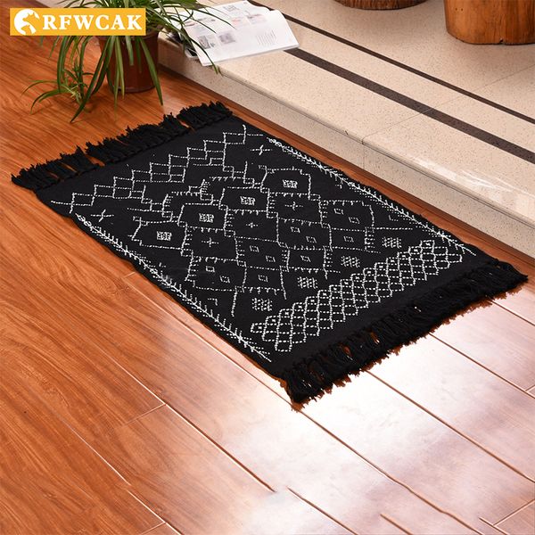 modern simple cotton and linen woven non-slip printed carpet tassel home doormat living room bedroom bedside mat rhombus tatami
modern simple cotton and linen woven non-slip printed carpet tassel home doormat living room bedroom bedside mat rhombus tatami