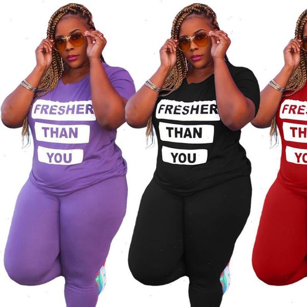 arrivals big size letter print womens tracksuits casual o neck short sleeve tees high waist sport pants two piece sets, Gray
arrivals big size letter print womens tracksuits casual o neck short sleeve tees high waist sport pants two piece sets, Gray