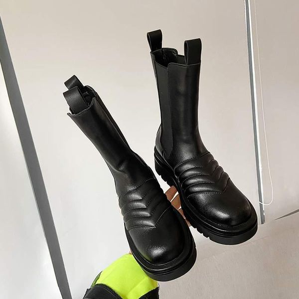 boots 2021 winter brand motorcycle women's shoes cow leather vintage sewing handmade mid-calf femme, Black
boots 2021 winter brand motorcycle women's shoes cow leather vintage sewing handmade mid-calf femme, Black