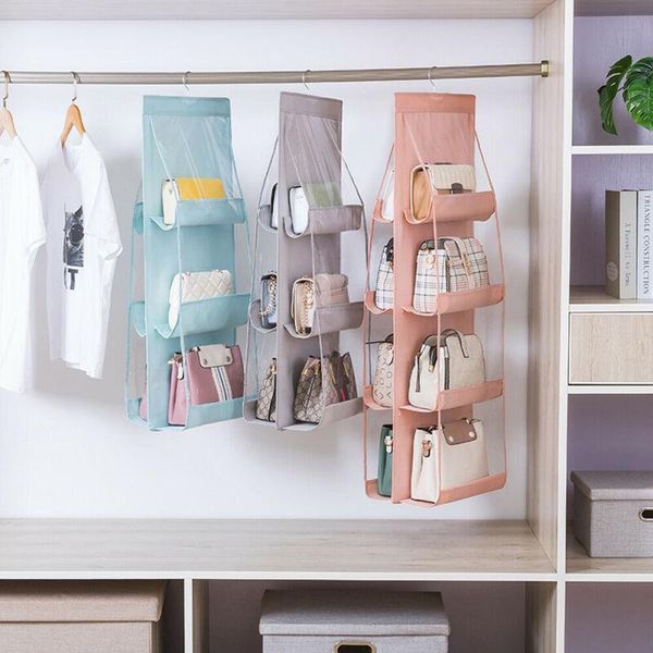 storage boxes & bins 6 pockets folding hanging large clear handbag purse holder anti-dust organizer rack hook hanger
storage boxes & bins 6 pockets folding hanging large clear handbag purse holder anti-dust organizer rack hook hanger