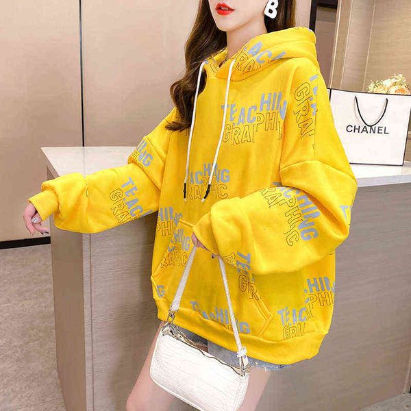 women's hoodi sweatshirts 2022 autumn winter korean print plush thickened hoodie women's medium and long large loose and versatile, Black
women's hoodi sweatshirts 2022 autumn winter korean print plush thickened hoodie women's medium and long large loose and versatile, Black
