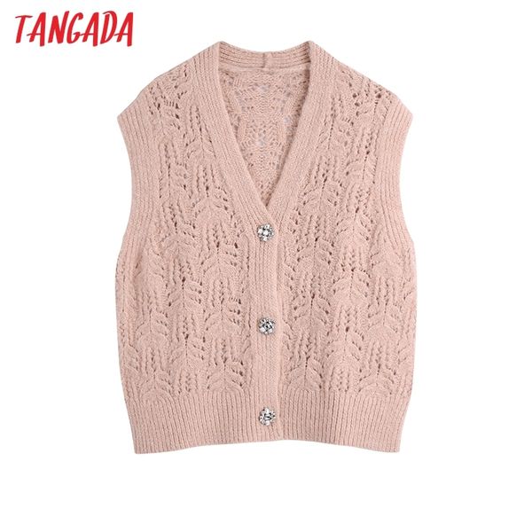 women pink hollow oversized knitted vest sweater beading buttons sleeveless female waistcoat chic be255 210416, Black;brown
women pink hollow oversized knitted vest sweater beading buttons sleeveless female waistcoat chic be255 210416, Black;brown