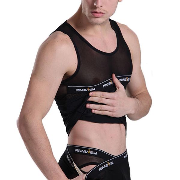 transparent tank see though mesh sleeveless breathable vest mens workout sport fitness clothing fashion black bodysuit, White;black
transparent tank see though mesh sleeveless breathable vest mens workout sport fitness clothing fashion black bodysuit, White;black