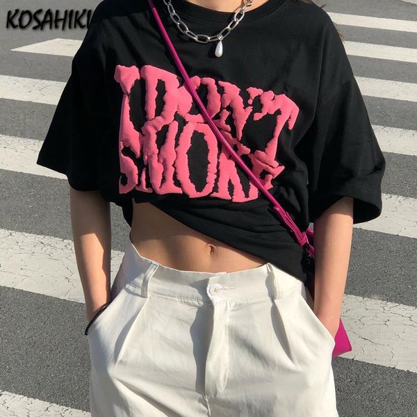 women's t-shirt kosahiki summer korean fashion tees loose short sleeved 3d letter t shirt clothes female, White
women's t-shirt kosahiki summer korean fashion tees loose short sleeved 3d letter t shirt clothes female, White