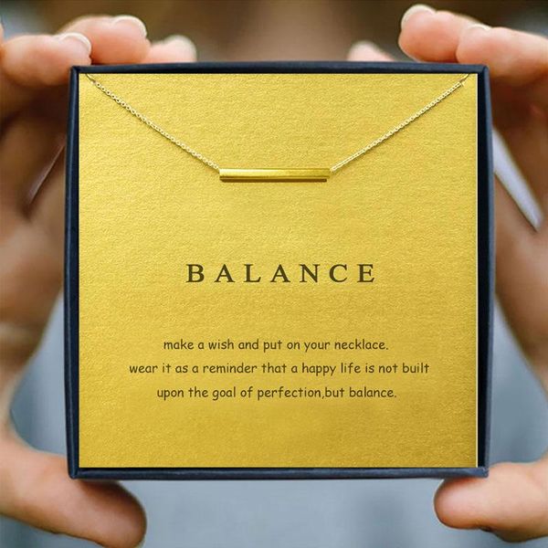 pendant necklaces brass hollow tube word metal rod necklace women short simple creative balance wish card box gold alloy clavicle chain, Silver
pendant necklaces brass hollow tube word metal rod necklace women short simple creative balance wish card box gold alloy clavicle chain, Silver