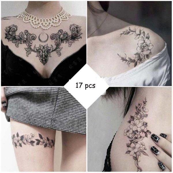 temporary tattoos tattoo stickers 17 dark sketches, flower on the back, women's social tattoos, lovers' lasting chest arms
temporary tattoos tattoo stickers 17 dark sketches, flower on the back, women's social tattoos, lovers' lasting chest arms
