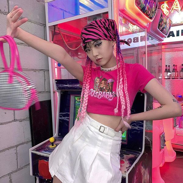 summer gothic clothing womens t shirt slim punk pink grunge streetwear harajuku clothes tee, White
summer gothic clothing womens t shirt slim punk pink grunge streetwear harajuku clothes tee, White