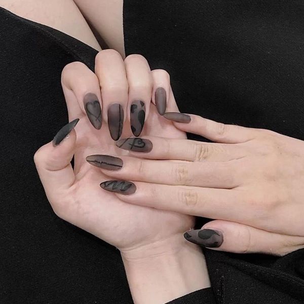nail art kits black lines dark european and american pointed lengthened wear finished beauty fake patch acrylic set
nail art kits black lines dark european and american pointed lengthened wear finished beauty fake patch acrylic set