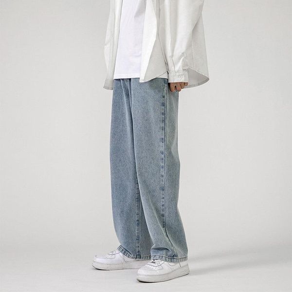 men's jeans fashion loose straight casual wide leg pants cowboy mans streetwear korean hip hop trousers spring summer, Blue
men's jeans fashion loose straight casual wide leg pants cowboy mans streetwear korean hip hop trousers spring summer, Blue