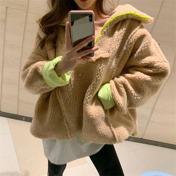 women's jackets hzirip high street leisure brief office lady 2021 stylish chic warm zipper female soft patchwork loose simple casual co, Black;brown
women's jackets hzirip high street leisure brief office lady 2021 stylish chic warm zipper female soft patchwork loose simple casual co, Black;brown