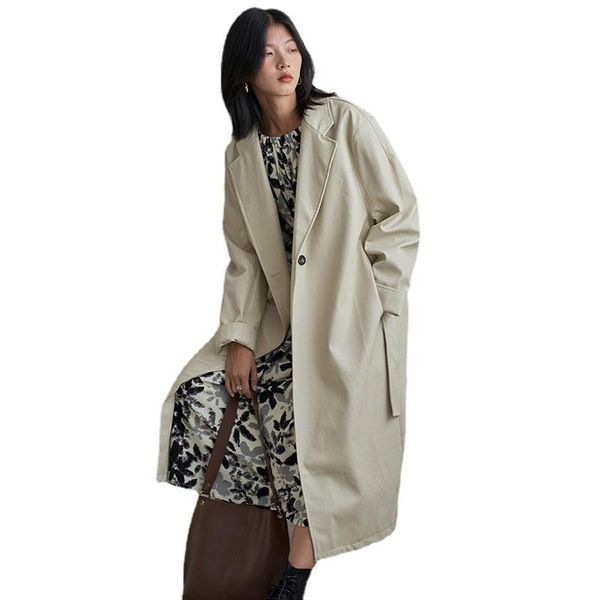 women's trench coats women apricot leather big size long coat lapel sleeve loose fit windbreaker fashion spring autumn 2021, Tan;black
women's trench coats women apricot leather big size long coat lapel sleeve loose fit windbreaker fashion spring autumn 2021, Tan;black