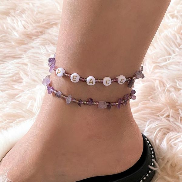 anklets ingemark retro letter ankle chain leg purple natural stone summer beach foot strand bead anklet for women boho jewelry gift, Red;blue
anklets ingemark retro letter ankle chain leg purple natural stone summer beach foot strand bead anklet for women boho jewelry gift, Red;blue