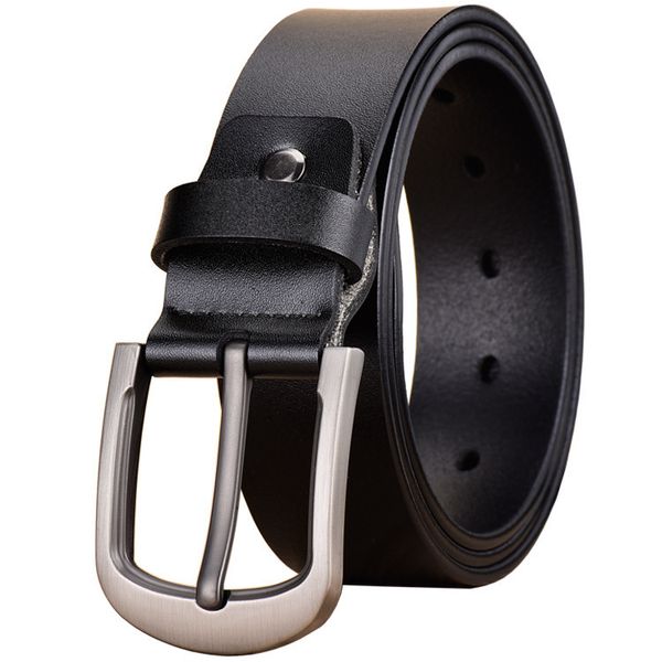 men's belt leather versatile men's can be pressed pin buckle, Black;brown 
men's belt leather versatile men's can be pressed pin buckle, Black;brown