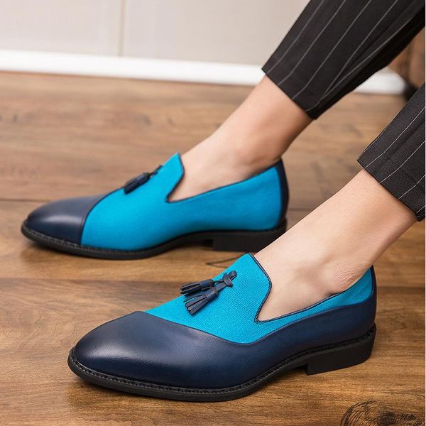 dress shoes men's flats tassel british men oxford leather blue black pointy elegant wedding party loafer fashion formal
dress shoes men's flats tassel british men oxford leather blue black pointy elegant wedding party loafer fashion formal
