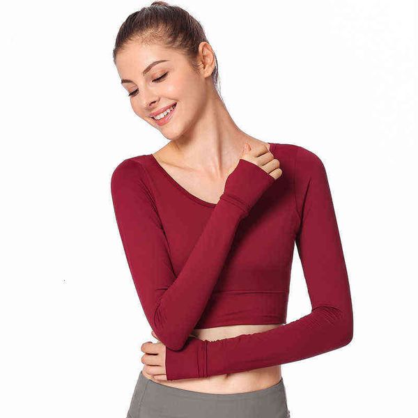 women's t-shirt jackets autumn and winter 2022 yoga back cross sports fitns cloth long sleeve t-shirt women with bra, White
women's t-shirt jackets autumn and winter 2022 yoga back cross sports fitns cloth long sleeve t-shirt women with bra, White