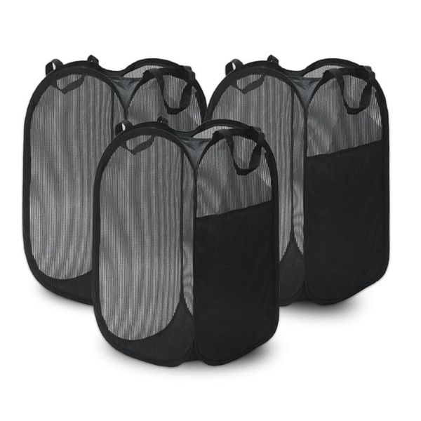 laundry bags 3pcs large -up mesh clothes hamper,with side pocket,durable handles collapsible basket for dorm,apt,bedroom,bathroom
laundry bags 3pcs large -up mesh clothes hamper,with side pocket,durable handles collapsible basket for dorm,apt,bedroom,bathroom